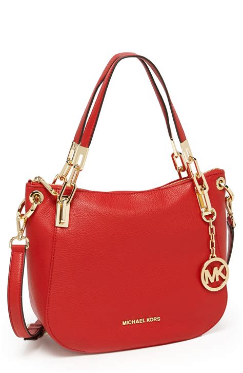 michael kors red leather handbag|michael kors leather handbags outlet.